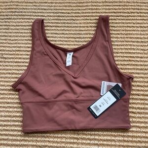 Yogalicious Lux Workout Crop Top/Sports Bra Size Medium in Copper